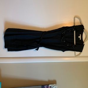 Black silk banana republic dress